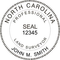 Land Surveyor Seal - Desk - North Carolina